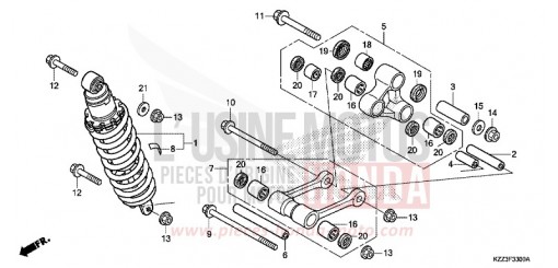AMMORTIZZATORE POSTERIORE CRF250LF di 2015